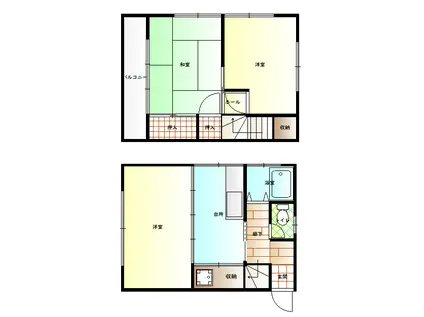 寺田アパート(3K/1階)の間取り写真