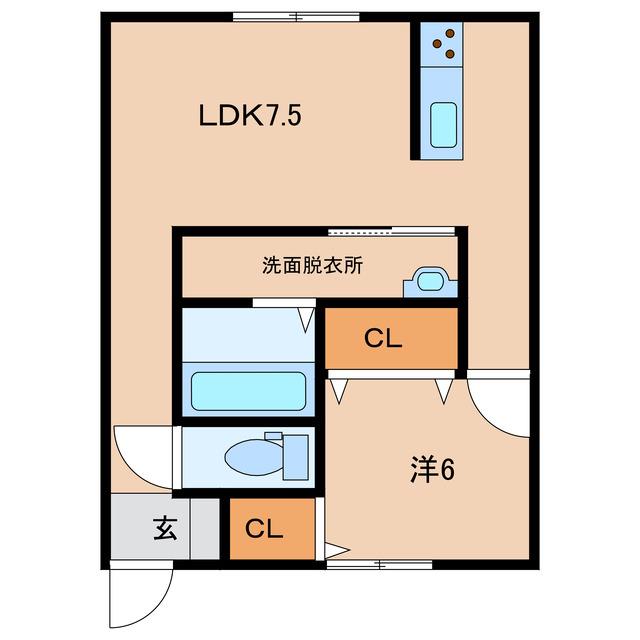 アウル歯科2F(1LDK/2階)の間取り写真