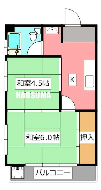 日辰マンション 4階階 間取り