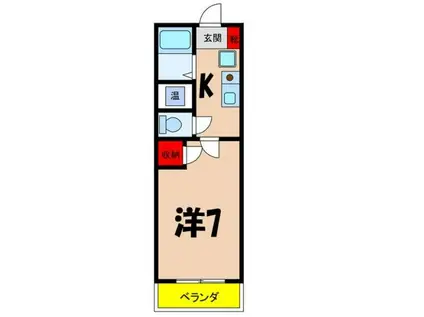 ジョイハウスノムラ(1K/2階)の間取り写真