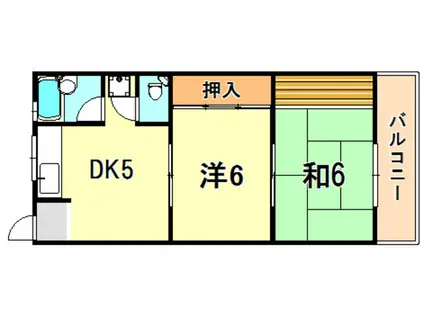 赤浦永沢ビル(2DK/5階)の間取り写真