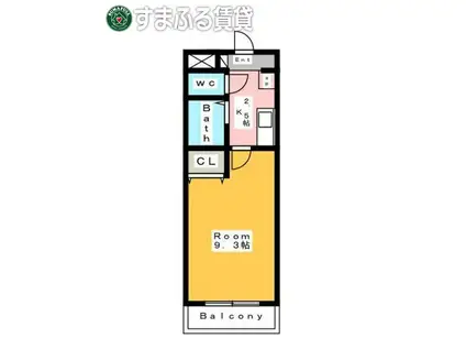 A・CITY今本町(1K/4階)の間取り写真