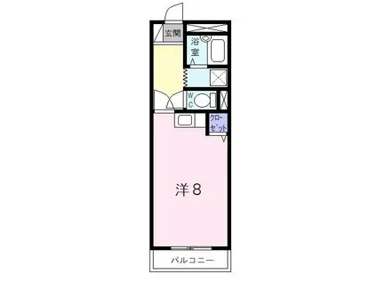 ロータリービルド松阪(ワンルーム/3階)の間取り写真