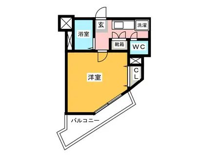 エンクレスト平尾(1K/12階)の間取り写真