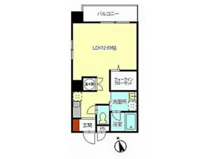 ルミエール幟(ワンルーム/7階)の間取り写真