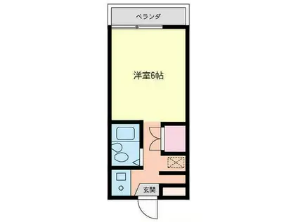 グリーンコーポ相武台(ワンルーム/1階)の間取り写真