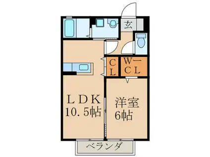 サニ-フラット・ENOKI(1LDK/1階)の間取り写真