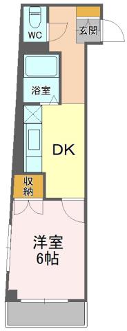 静岡鉄道静岡清水線 新静岡駅 徒歩28分 3階建 築38年(1K/3階)の間取り写真