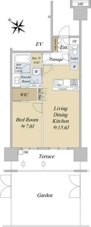 スターコート豊洲 1階階 間取り