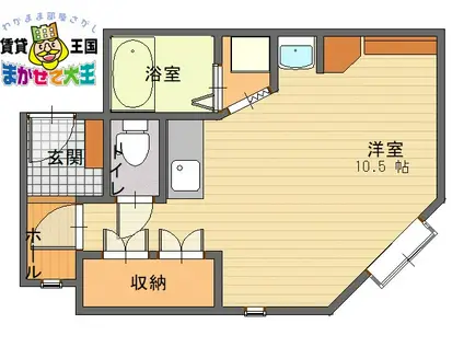 ACTYIN大橋(ワンルーム/4階)の間取り写真