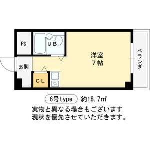 ソルトバレイ(ワンルーム/2階)の間取り写真