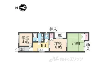 ペペルモコ(3K/1階)の間取り写真