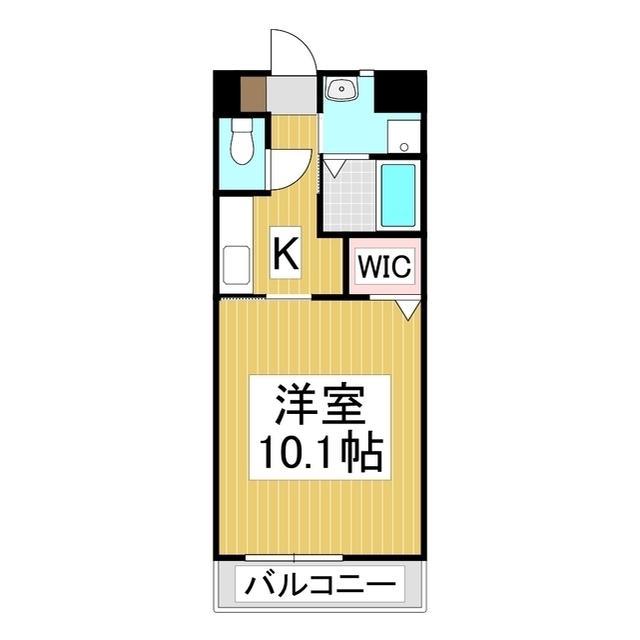 ラフィネ新井(1K/1階)の間取り写真