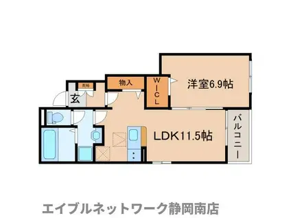 ダブル・クエスト I(1LDK/1階)の間取り写真