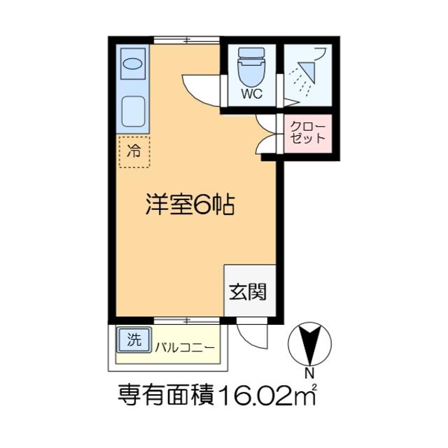ストークハイツ山口(ワンルーム/1階)の間取り写真