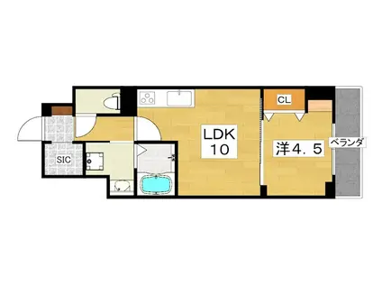 グレース守口(1LDK/3階)の間取り写真