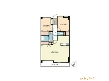 エミナンス社台(2LDK/5階)の間取り写真