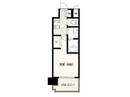 プレサンス難波セレクト(1K/8階)の間取り写真