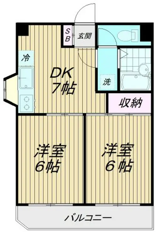 メゾンプルミエール 6階階 間取り