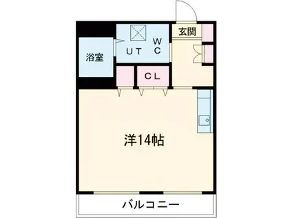 フロンティア(ワンルーム/3階)の間取り写真