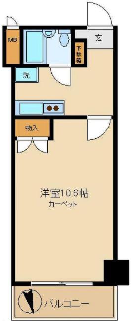 アカデミーグローリア初穂町田合同ビル(1K/4階)の間取り写真