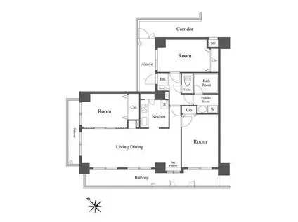 グリーンフィールド大山(3LDK/2階)の間取り写真