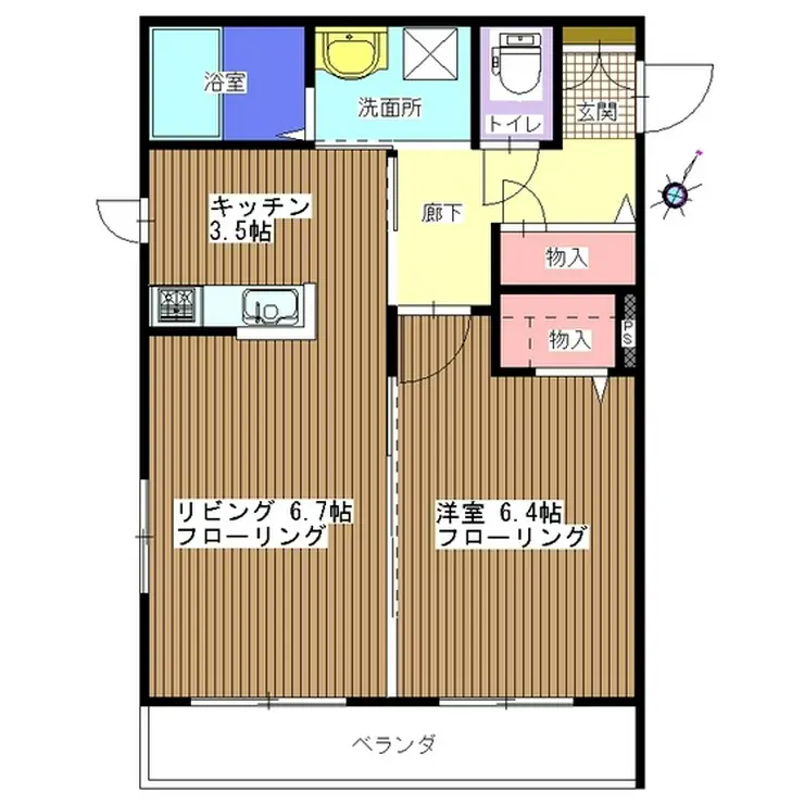 クエルクス西千葉 2階階 間取り
