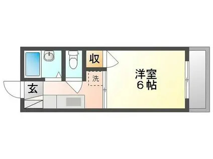 コーポプチIII(1K/1階)の間取り写真