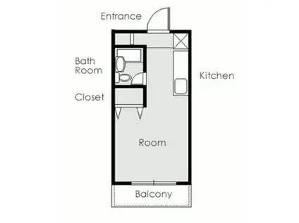 YGM芝公園1 ワイジーエム芝公園1(ワンルーム/2階)の間取り写真
