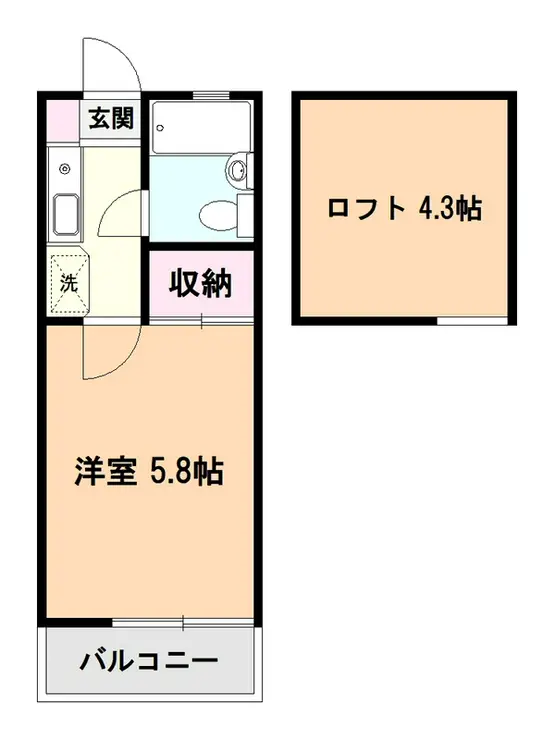 レオドリーム所沢 2階階 間取り