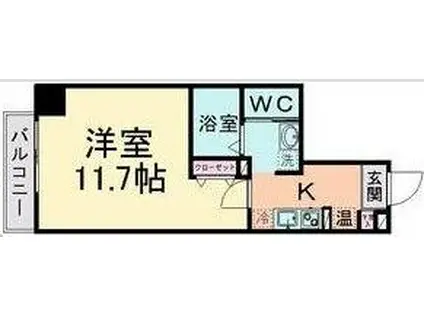 グラン・ドミール仙台駅東(1K/8階)の間取り写真