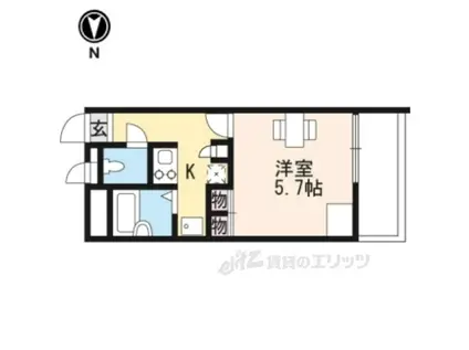 レオパレスZEPHYR(1K/1階)の間取り写真