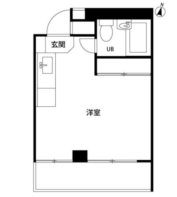 T・Iビル(ワンルーム/1階)の間取り写真