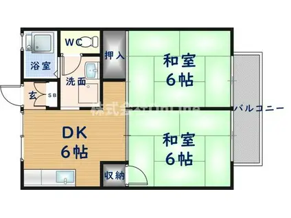 セジュール翠(2DK/1階)の間取り写真