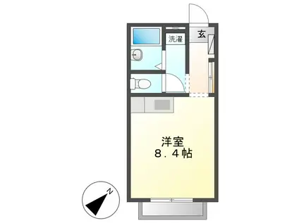 サニーコート芥見(ワンルーム/1階)の間取り写真