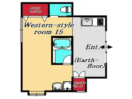 トアロードソラノマ(ワンルーム/1階)の間取り写真