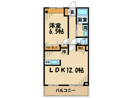 ARK-TERRACE多磨(1LDK/1階)の間取り写真