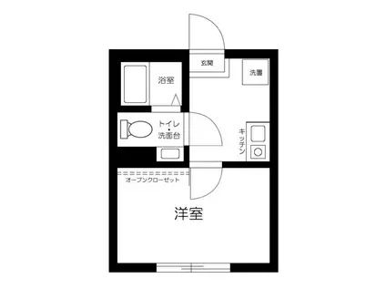 エクラ中台(1K/1階)の間取り写真