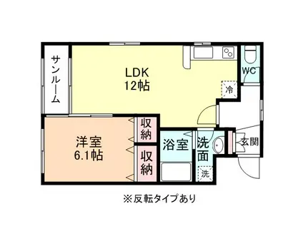 I LAND(1LDK/1階)の間取り写真