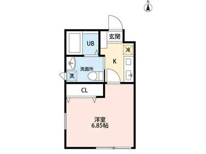 INFOLIA CLAIR(1K/1階)の間取り写真