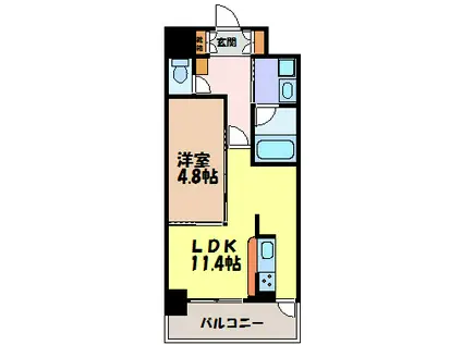 GK FAN レジデンス(1LDK/2階)の間取り写真