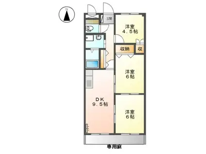 マイタウン碧海(3DK/1階)の間取り写真