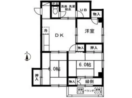 サンライズ南葛西(3LDK/3階)の間取り写真