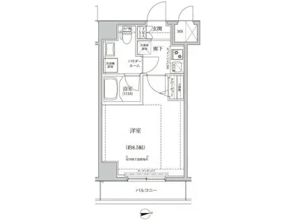 パティーナ住吉TRIA(1K/7階)の間取り写真