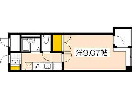 ルアール国光(1K/2階)の間取り写真