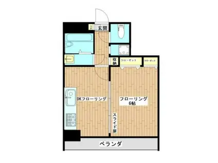 レジデンス六義園(1DK/4階)の間取り写真