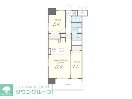ROOTS SHINJUKU WAKAMATSUCHO(2LDK/12階)の間取り写真