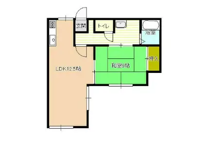 サンライフII(1LDK/1階)の間取り写真