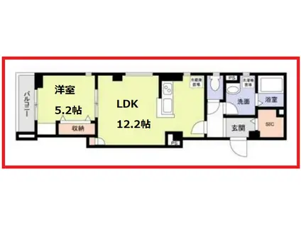 サンドネセンジュ(1LDK/1階)の間取り写真