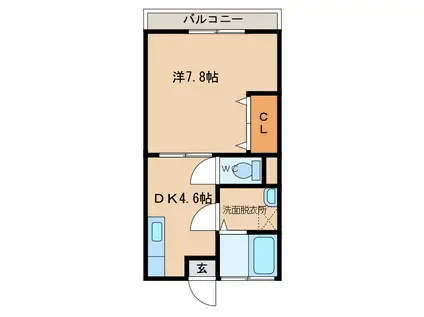 G HOUSE ST1(1DK/2階)の間取り写真